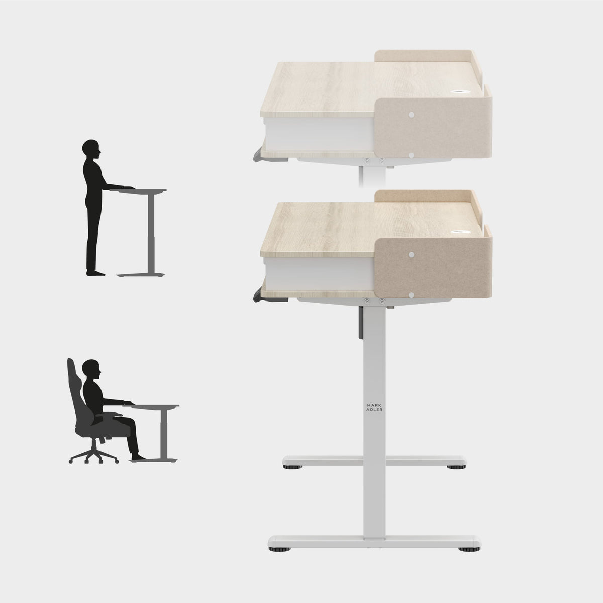 Mark Adler Leader 8.0 White 120 cm Electric Desk – OUTLET