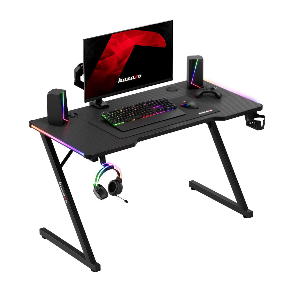 Huzaro Hero 2.5 RGB LED Gaming Desk, 120 cm