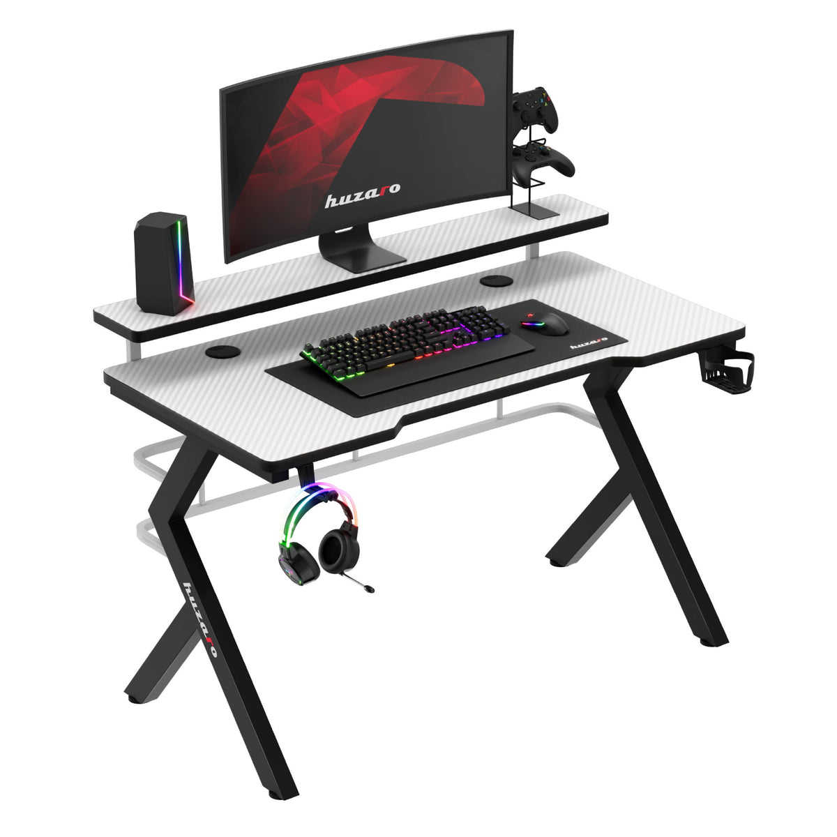 Huzaro Hero 5.0 White 120 cm Gaming Desk