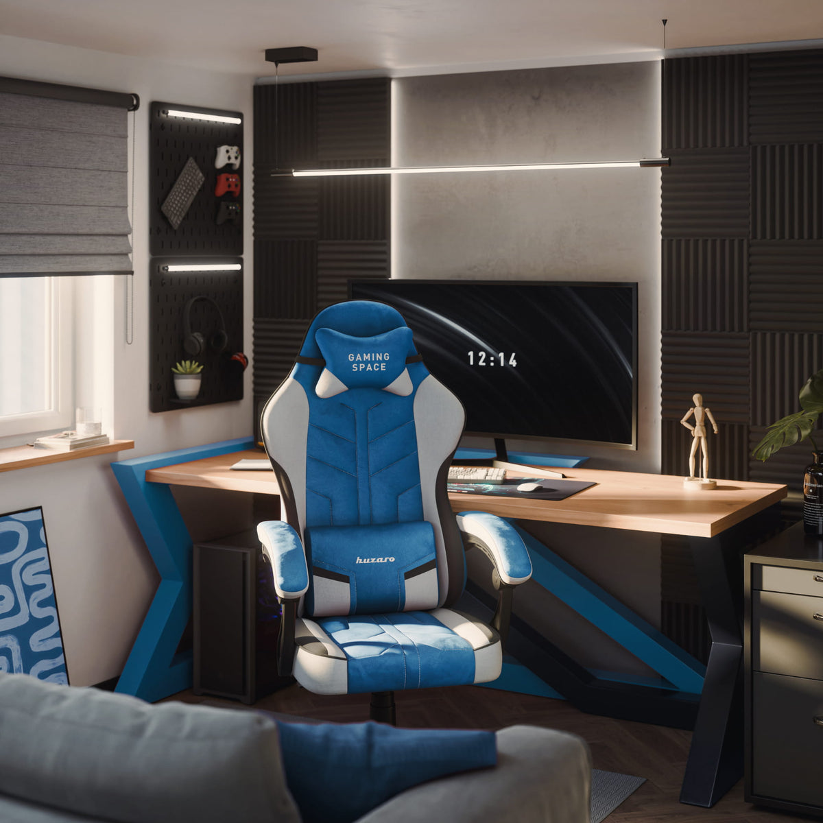 Huzaro Force 2.7 Blue velour gaming chair