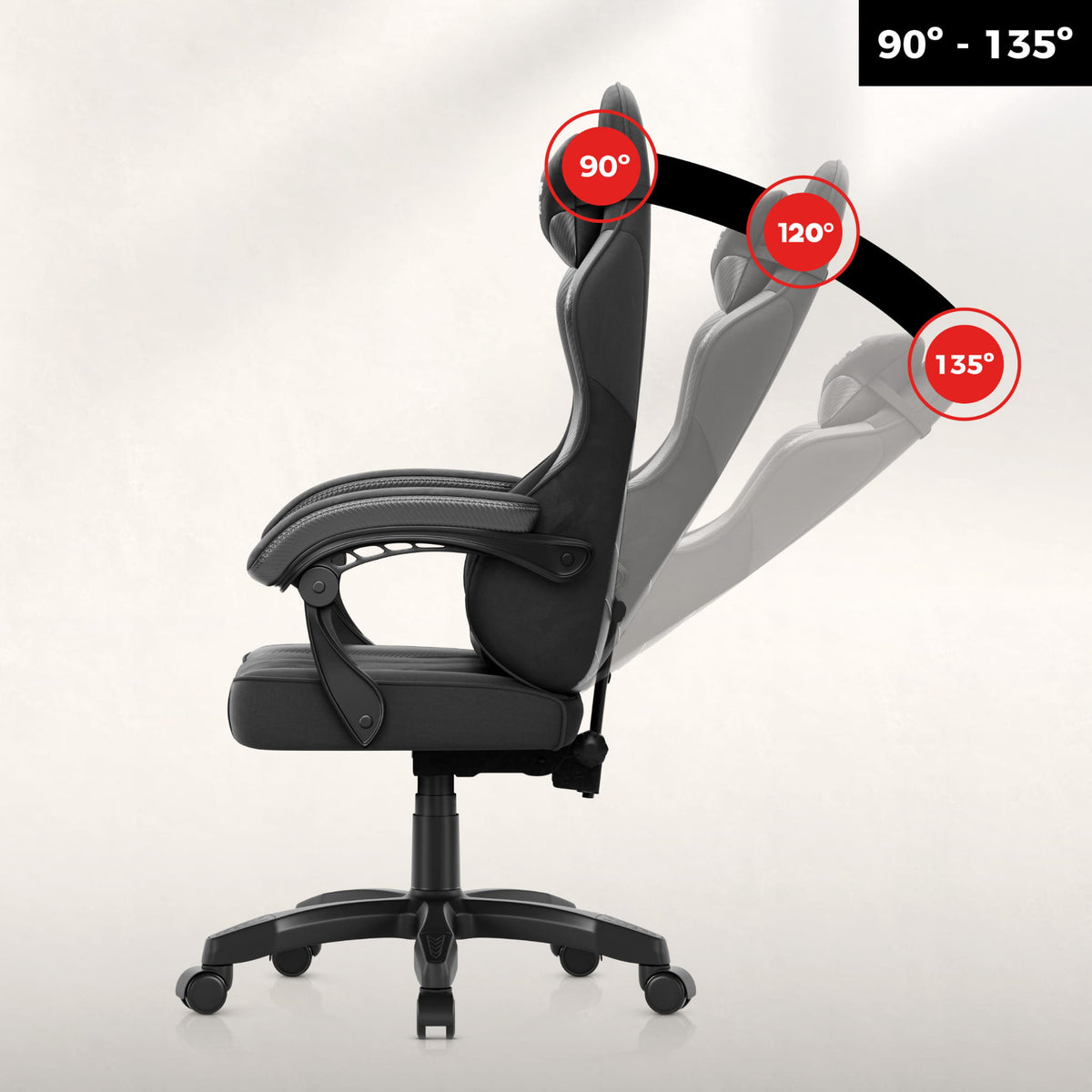 Huzaro Force 2.7 Black Carbon velour gaming chair