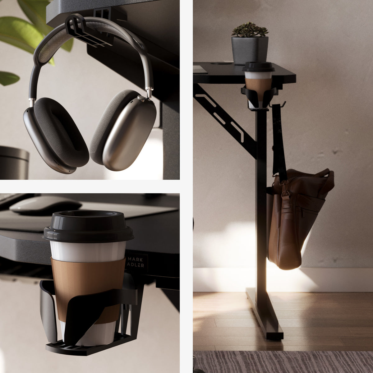 Mark Adler Leader 5.1 Black computer desk with shelf, 115 cm