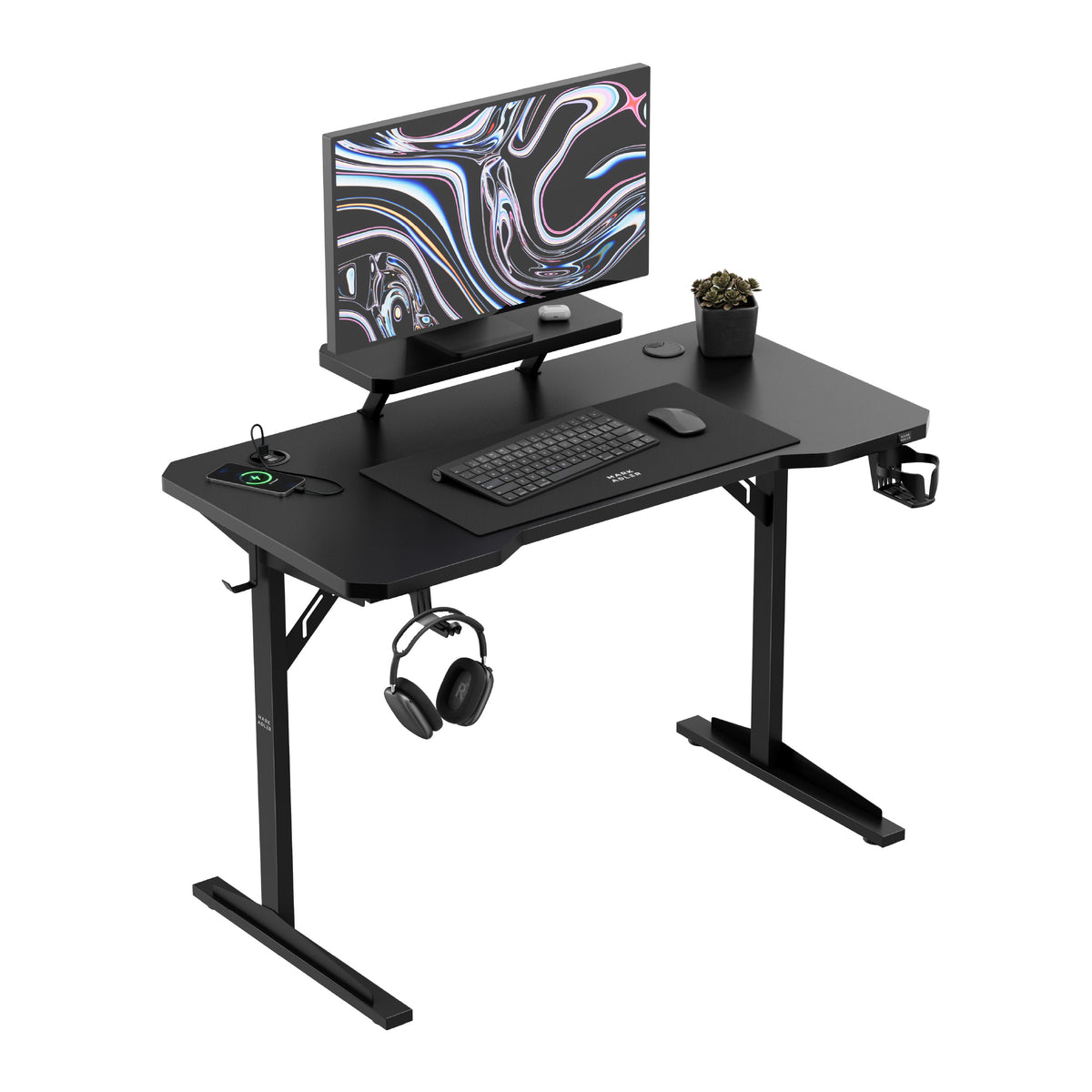 Mark Adler Leader 5.1 Black computer desk with shelf, 115 cm