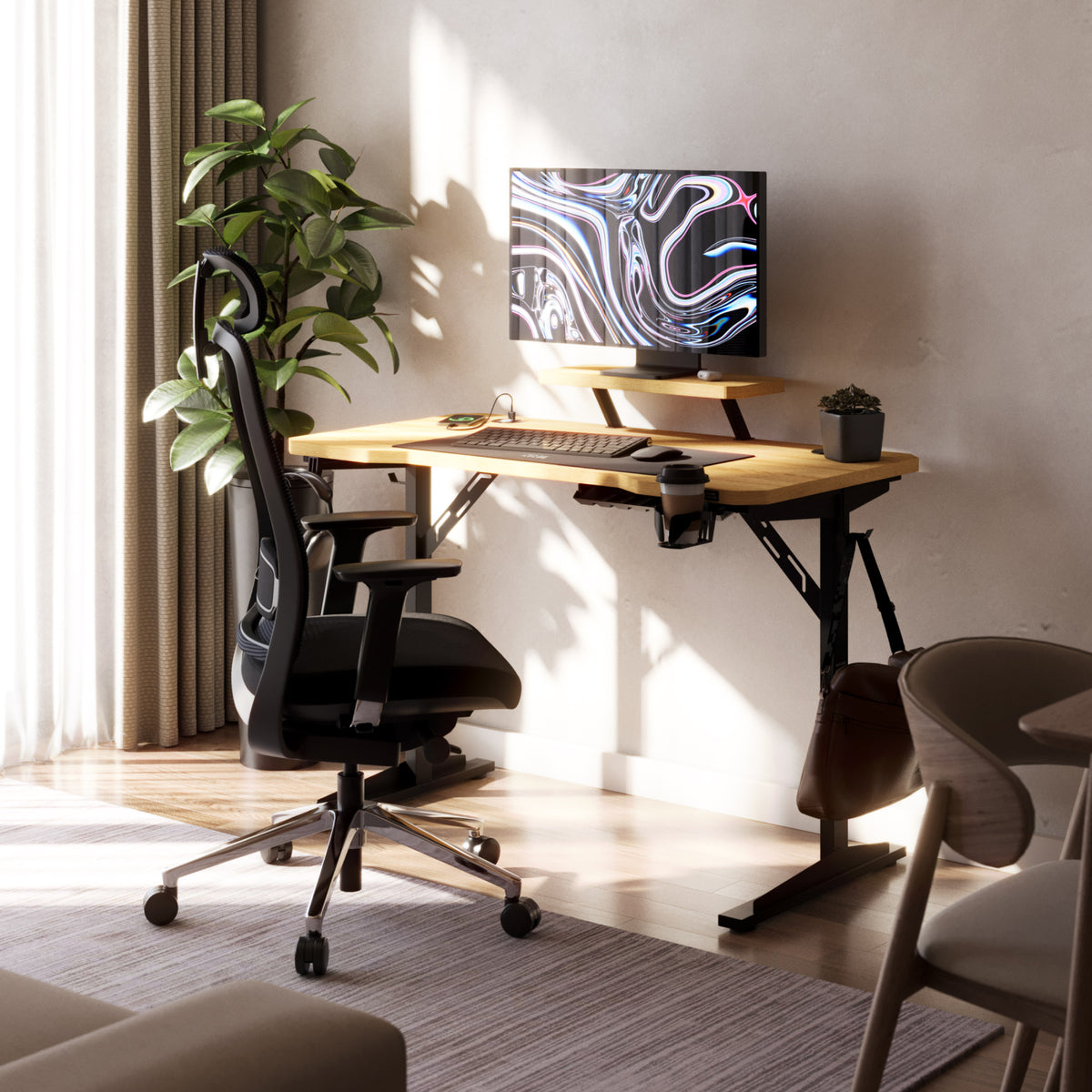 Mark Adler Leader 5.1 Oak computer desk with shelf, 115 cm