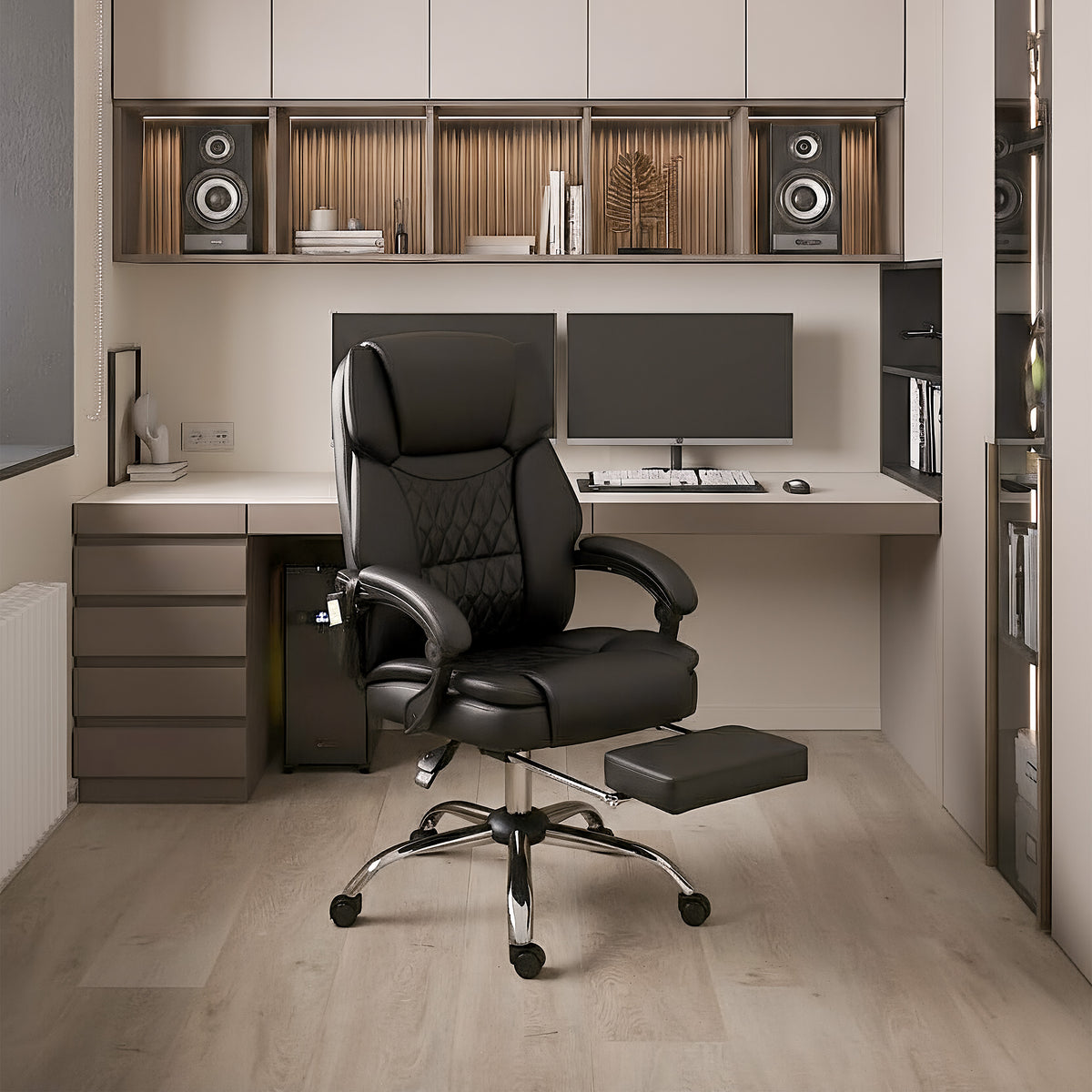 Mark Adler Boss 6.0 office chair with massage function and footrest