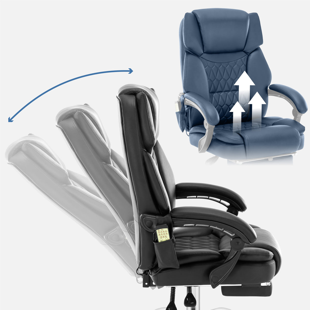 Mark Adler Boss 6.0 office chair with massage function and footrest
