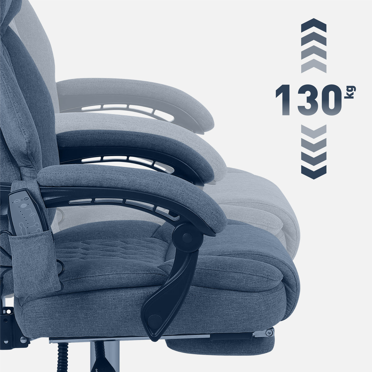 Mark Adler Boss 6.0 Grey office chair with massage function and footrest