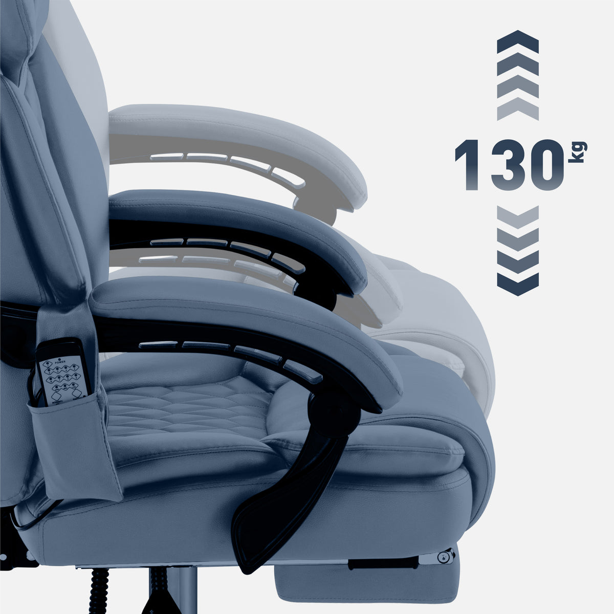 Mark Adler Boss 6.0 Beige office chair with massage function and footrest