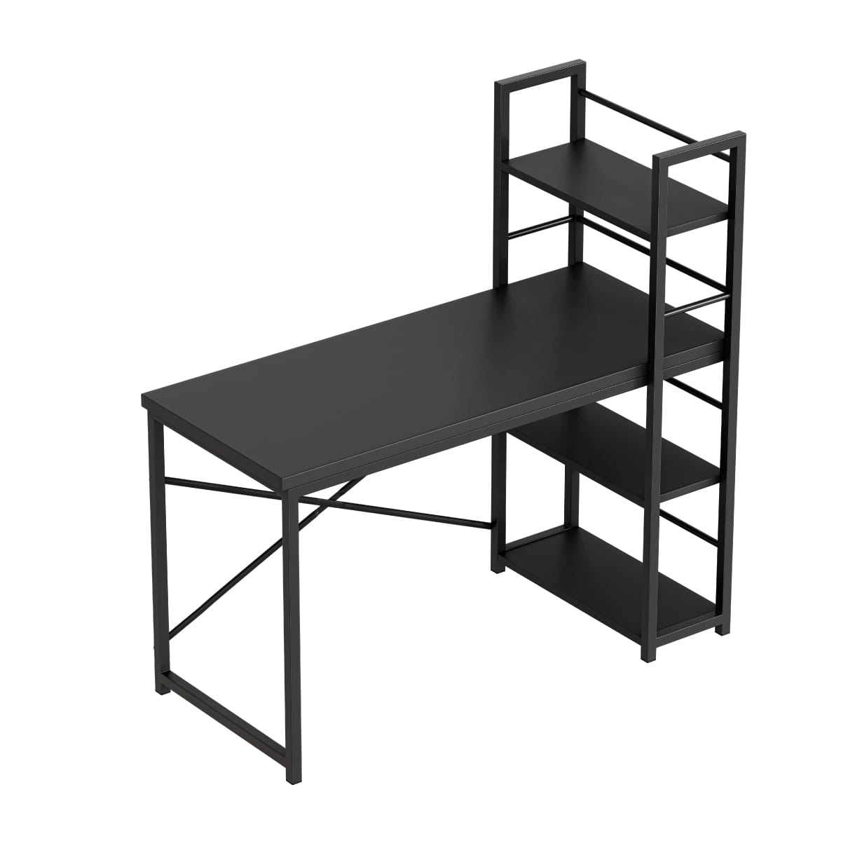 Mark Adler Leader 4.0 Black 120 cm Desk with Shelves – OUTLET