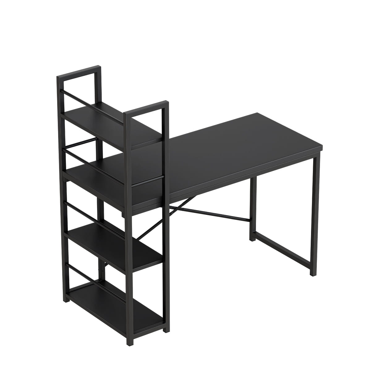 Mark Adler Leader 4.0 Black 120 cm Desk with Shelves – OUTLET