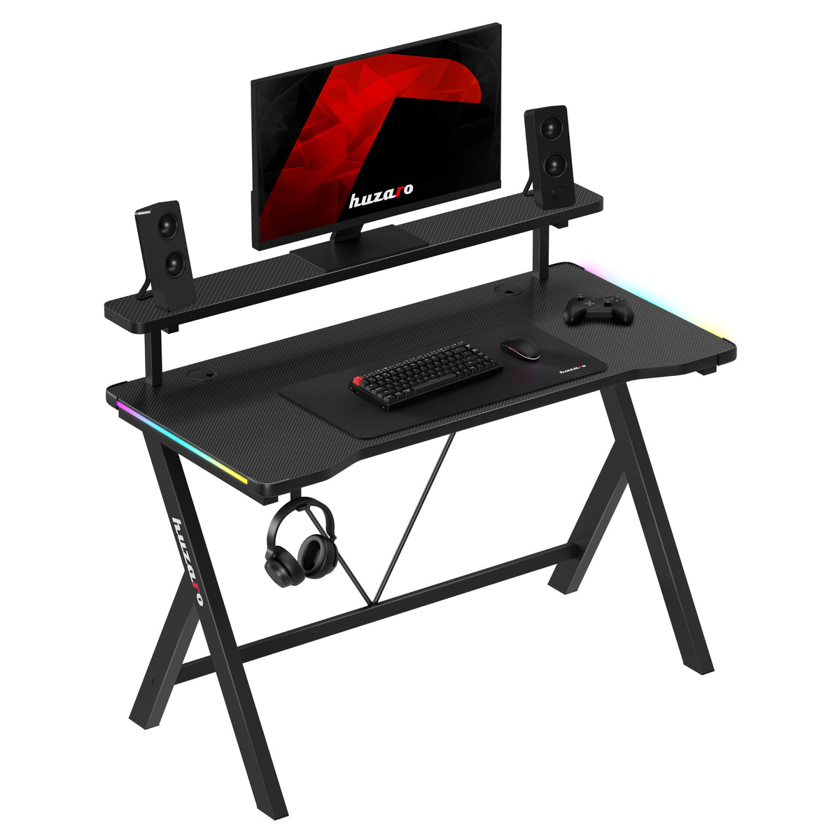 Huzaro Hero 1.9 RGB LED Gaming Desk, 120 cm