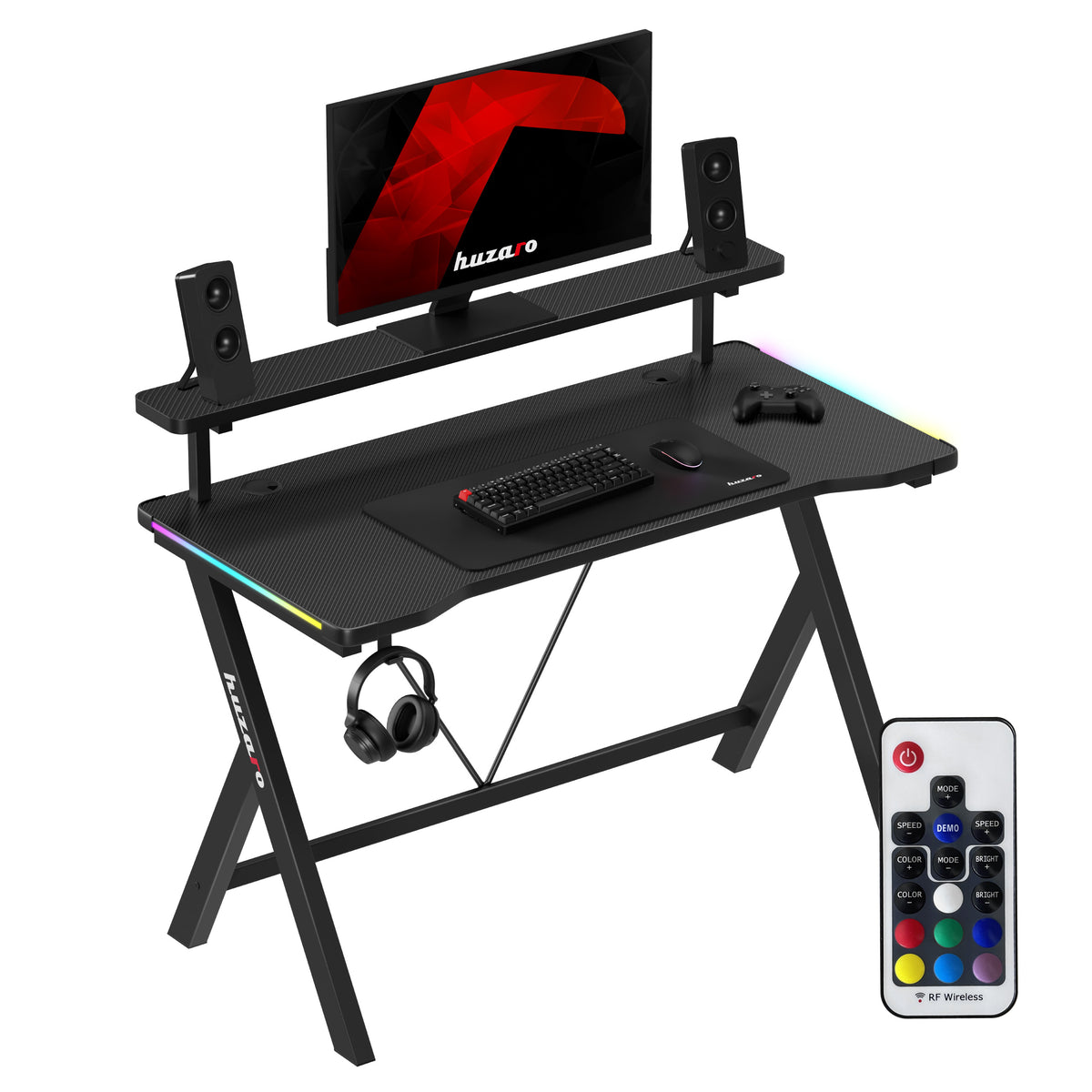 Huzaro Hero 1.9 RGB LED Gaming Desk, 120 cm