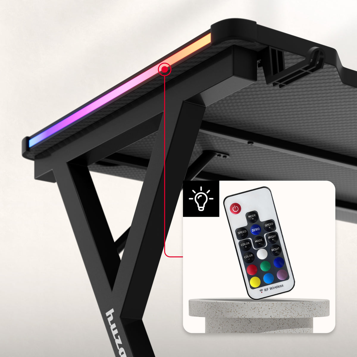 Huzaro Hero 2.3 RGB 120 cm LED gaming desk