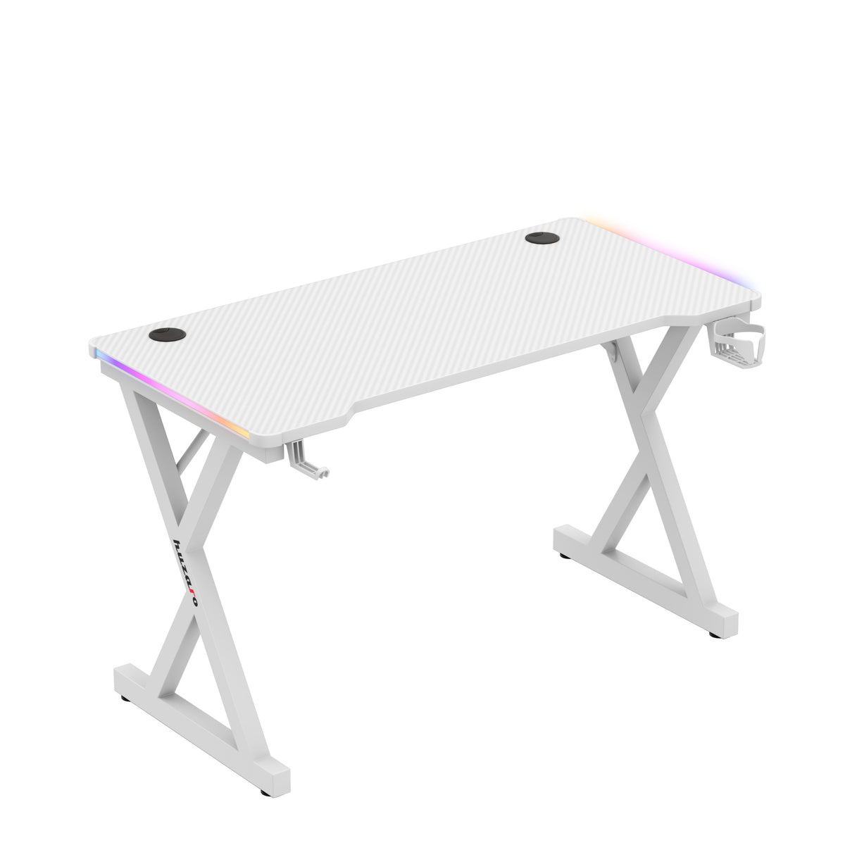 Huzaro Hero 2.3 RGB White 120 cm LED gaming desk