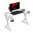 Huzaro Hero 2.3 RGB White 120 cm LED gaming desk
