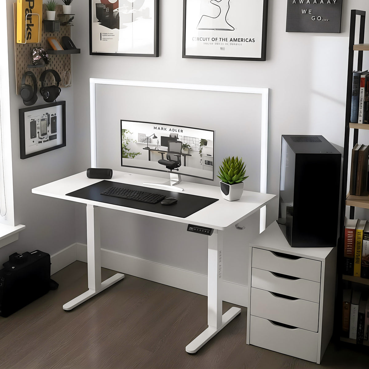 Mark Adler Leader 7.0 White 120 cm electric desk