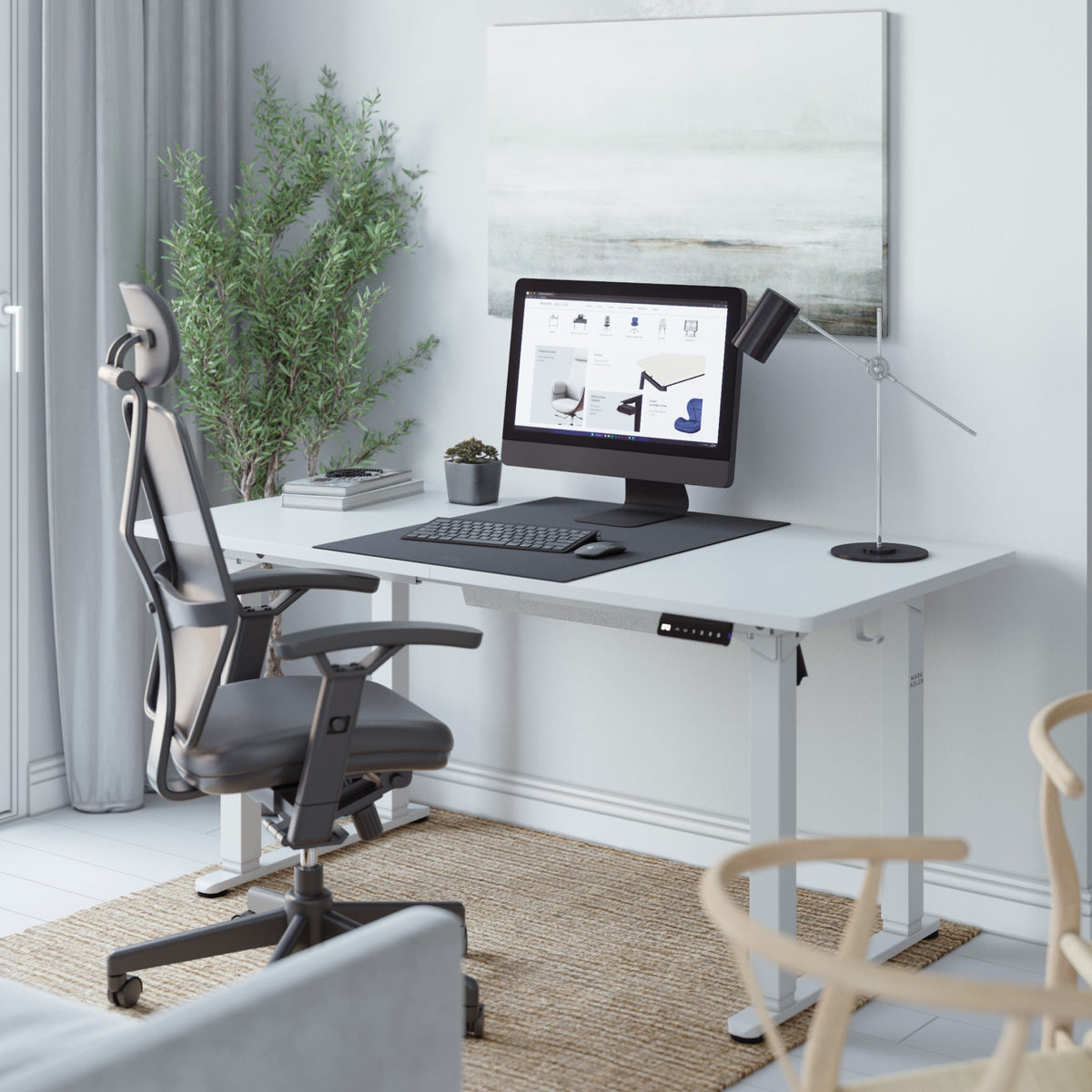 Mark Adler Leader 9.3 White 160 cm electric desk