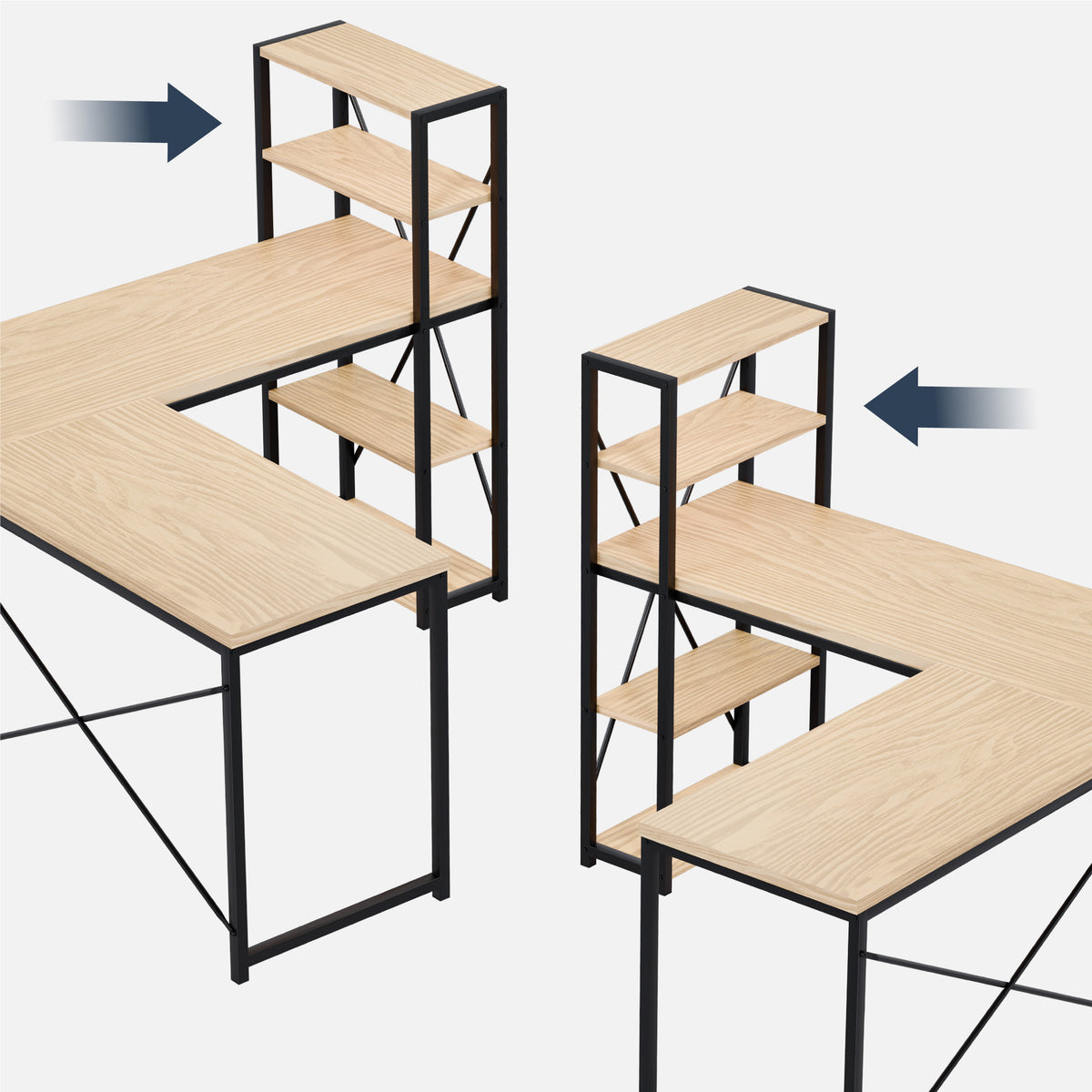 Mark Adler Leader 5.9 Craft 145 cm corner desk with shelves