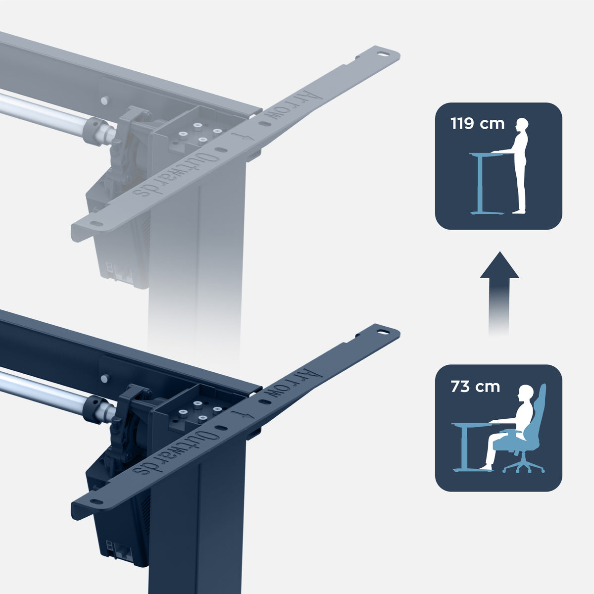 Mark Adler Xeno 2.1 White Electric Desk Frame