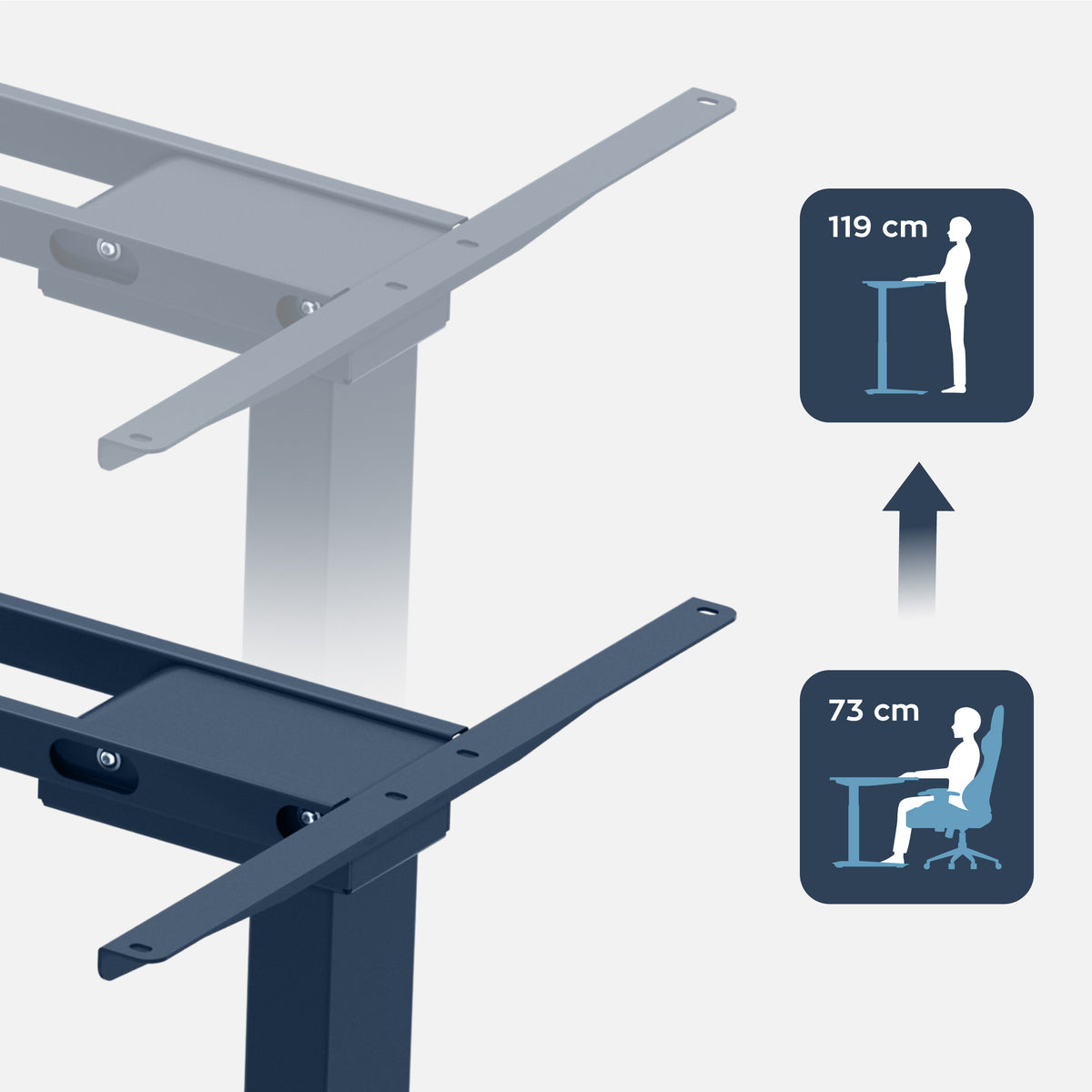 Mark Adler Xeno 4.5 Black dual-motor electric desk frame