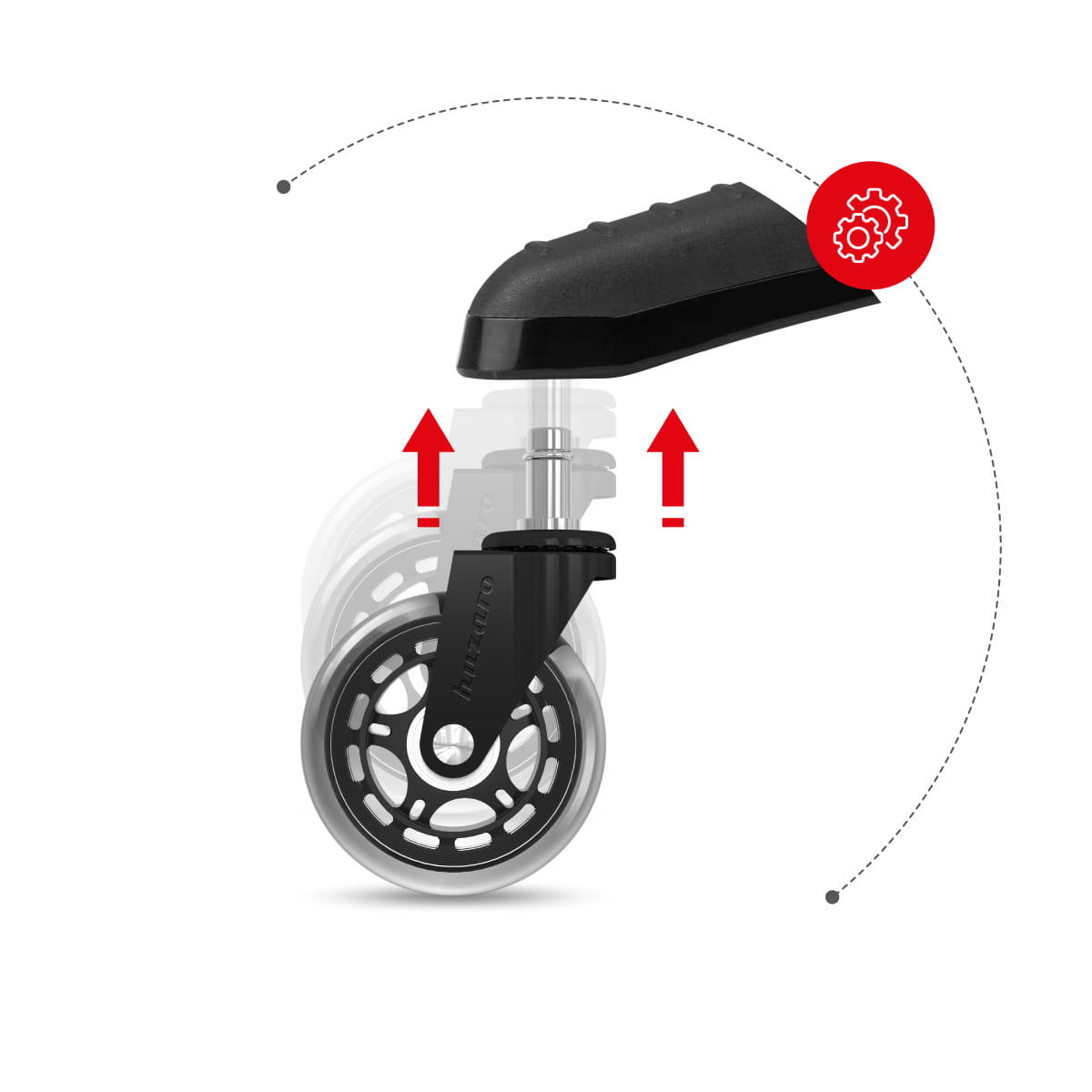 Casters for armchairs – Casters 2.0 Black OUTLET