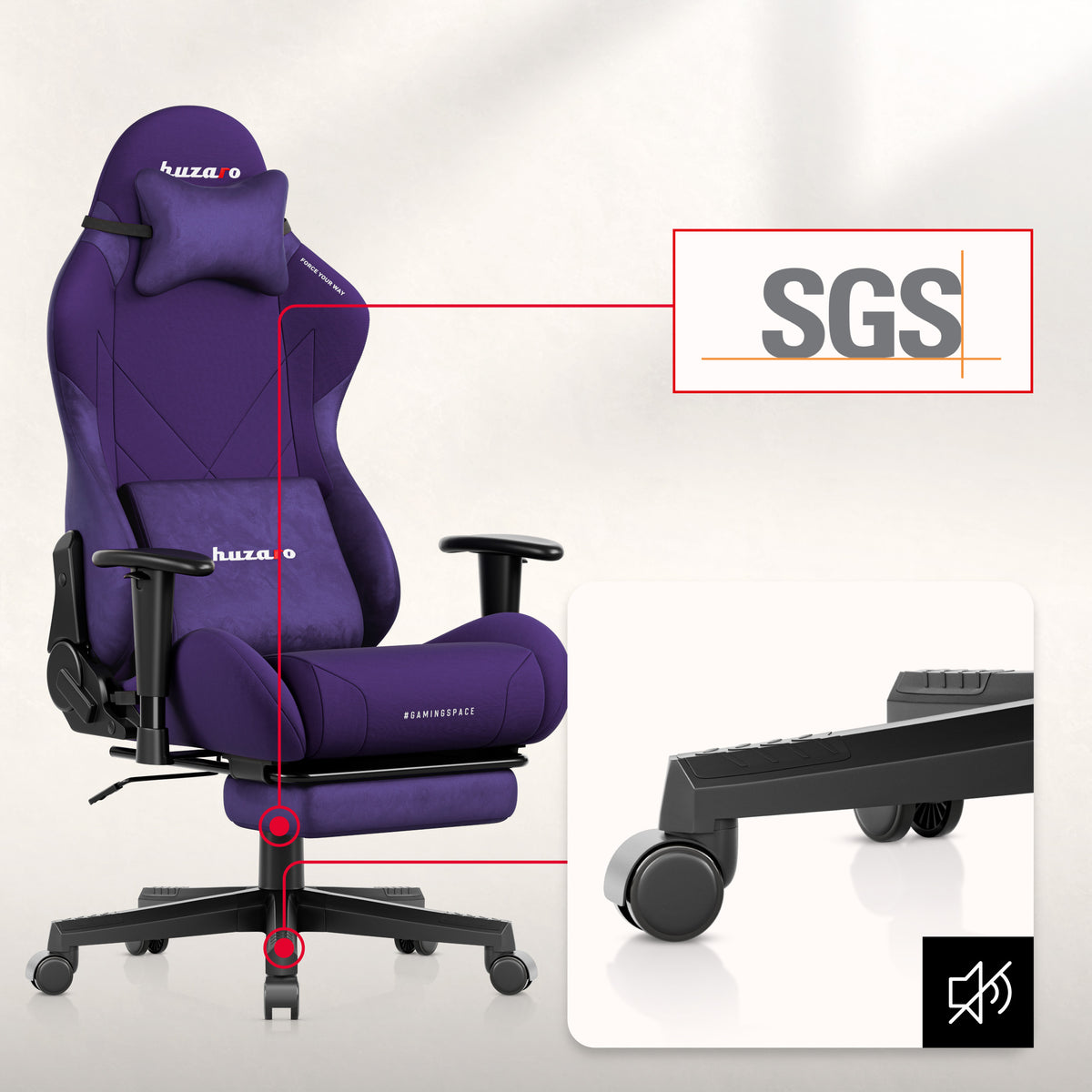 Huzaro Force 5.7 Purple gaming chair