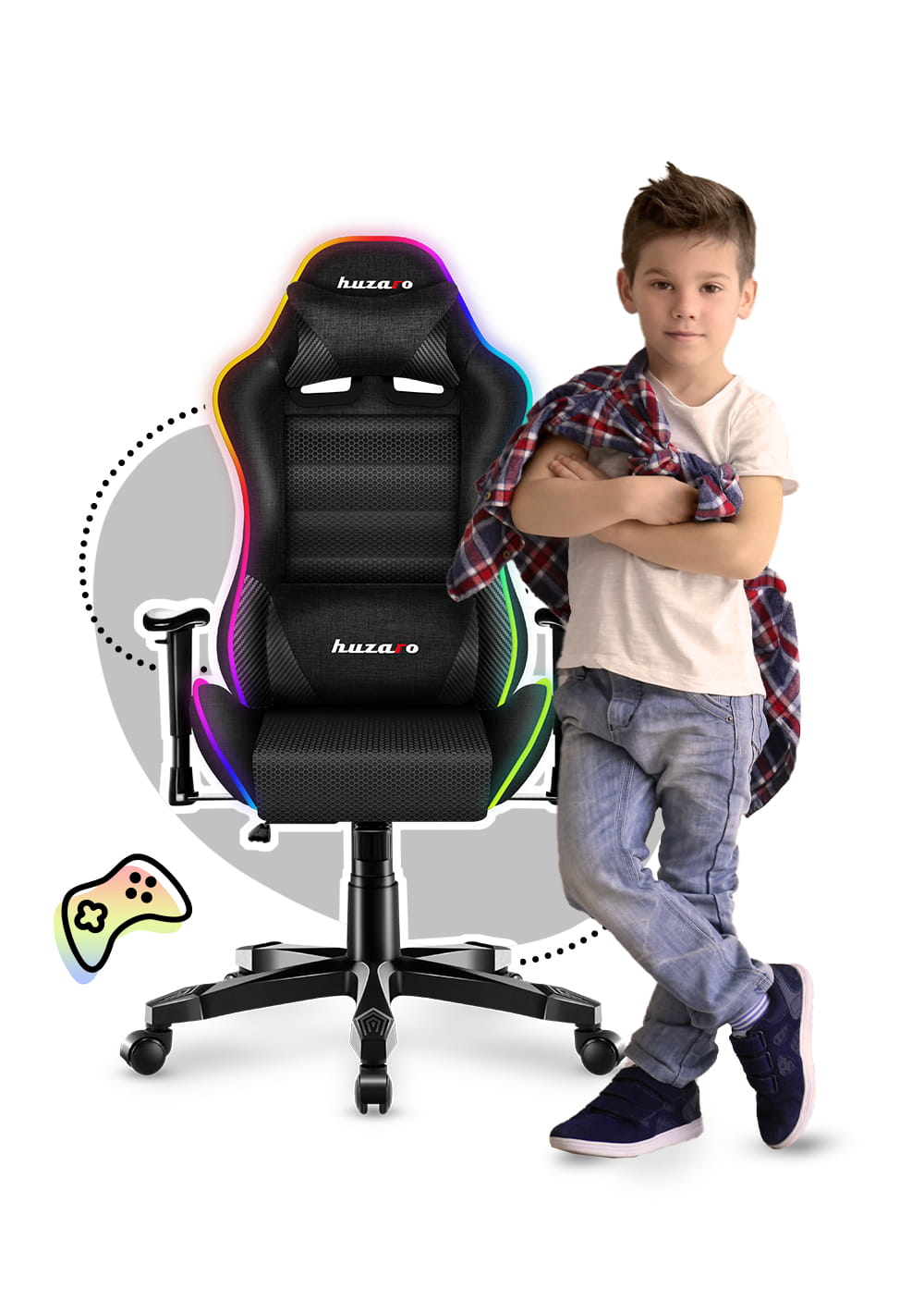 HUZARO RANGER 6.0 RGB Mesh Children’s Gaming Chair