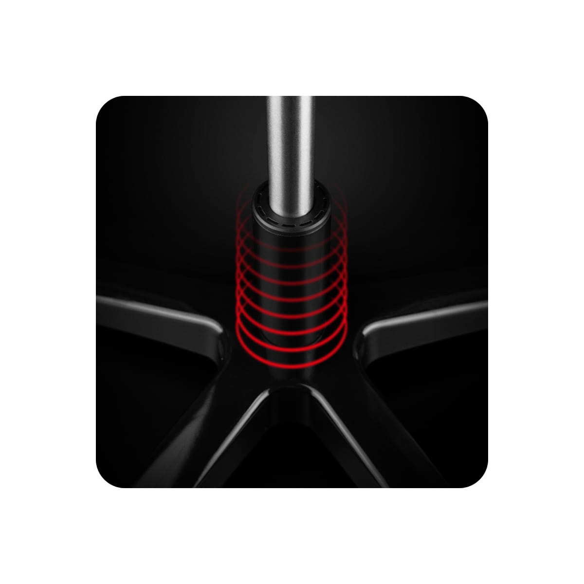 Universal gas spring for swivel chairs
