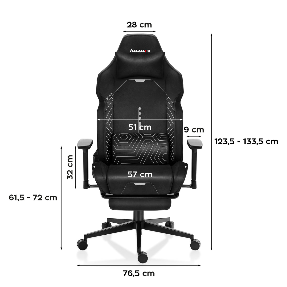 HUZARO FORCE 8.1 Black Gaming Chair