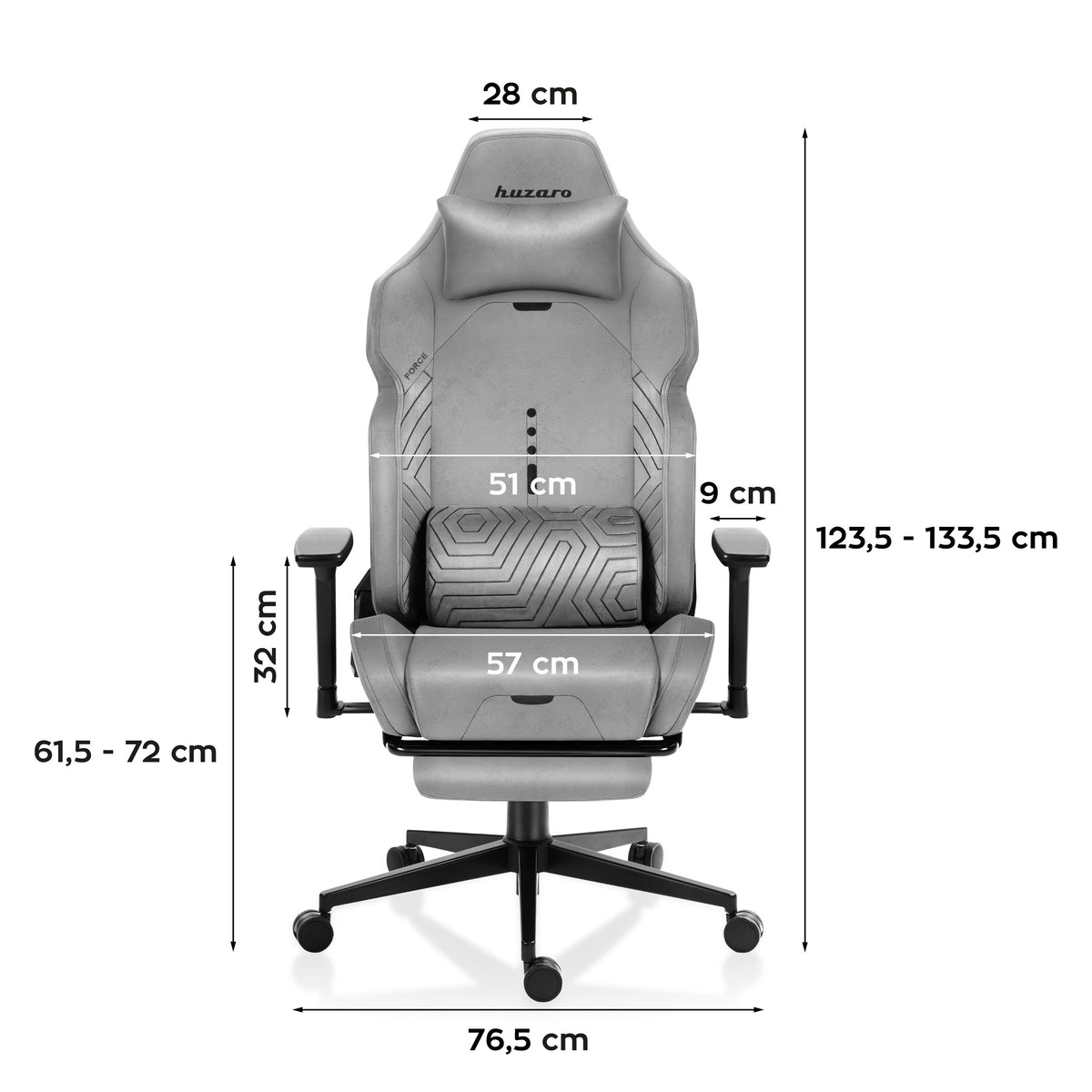 HUZARO FORCE 8.1 Grey Gaming Chair