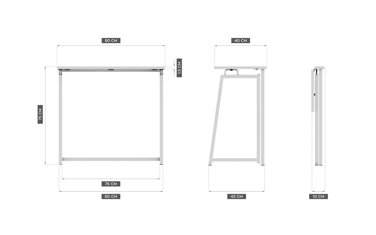 Mark Adler Leader 1.5 White 80 cm folding desk