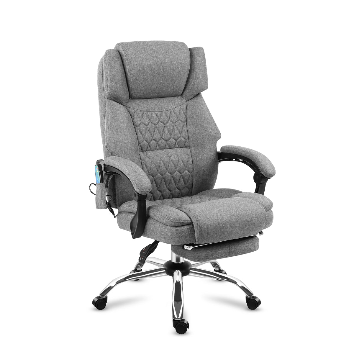 Mark Adler Boss 6.0 Grey office chair with massage function and footrest