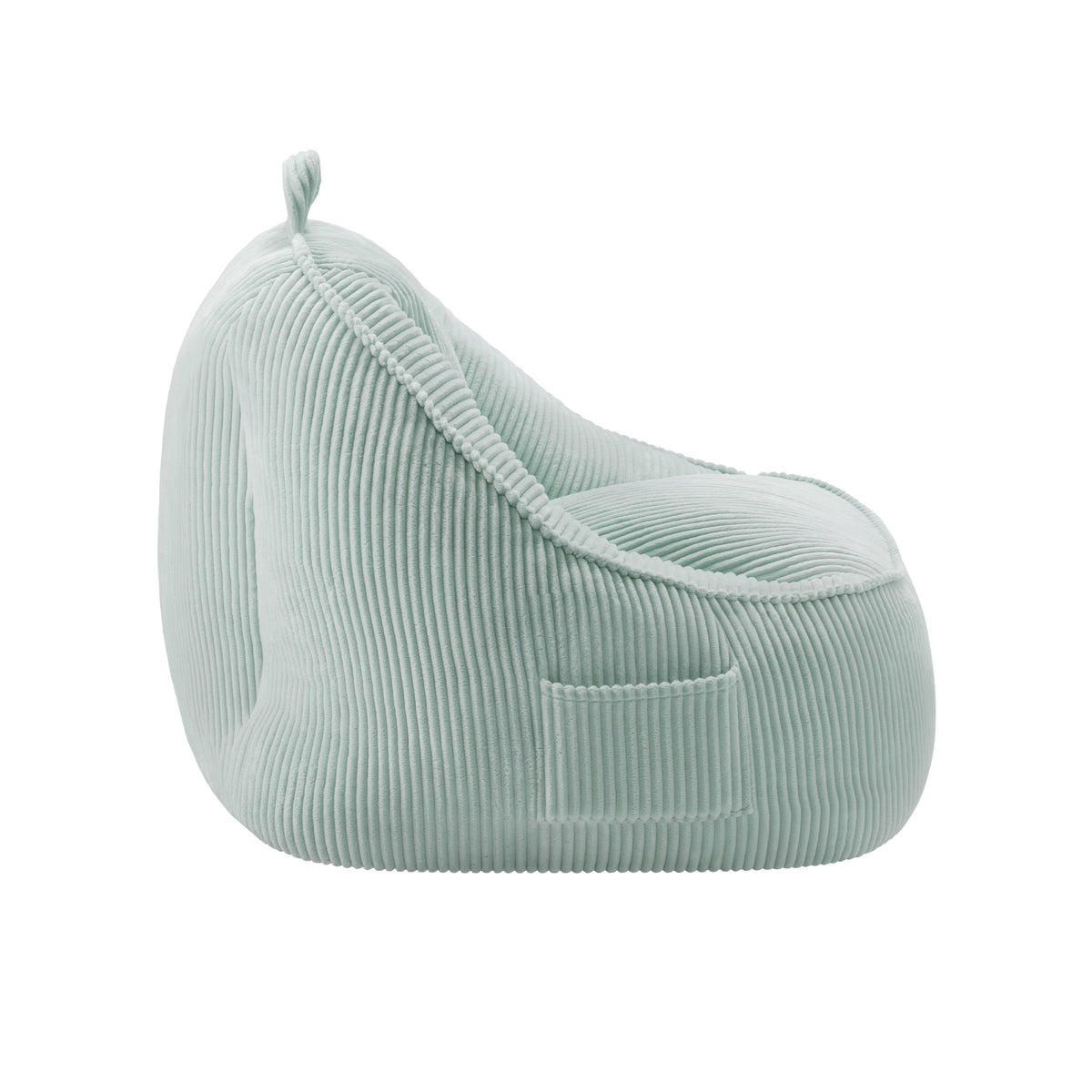 Mark Adler Comfy 4.0 Sage corduroy pouffe armchair with backrest