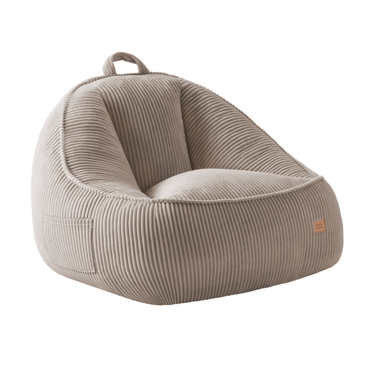 Mark Adler Comfy 4.0 Taupe corduroy armchair with backrest