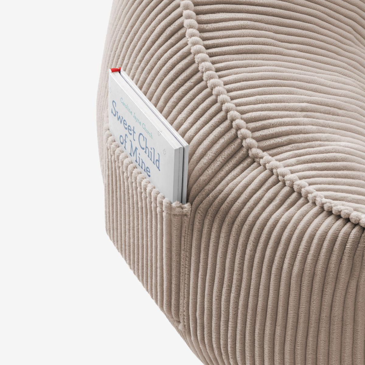 Mark Adler Comfy 4.0 Taupe corduroy armchair with backrest