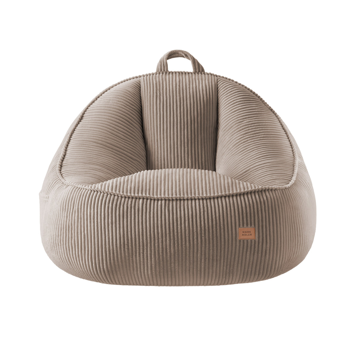 Mark Adler Comfy 4.0 Taupe corduroy armchair with backrest