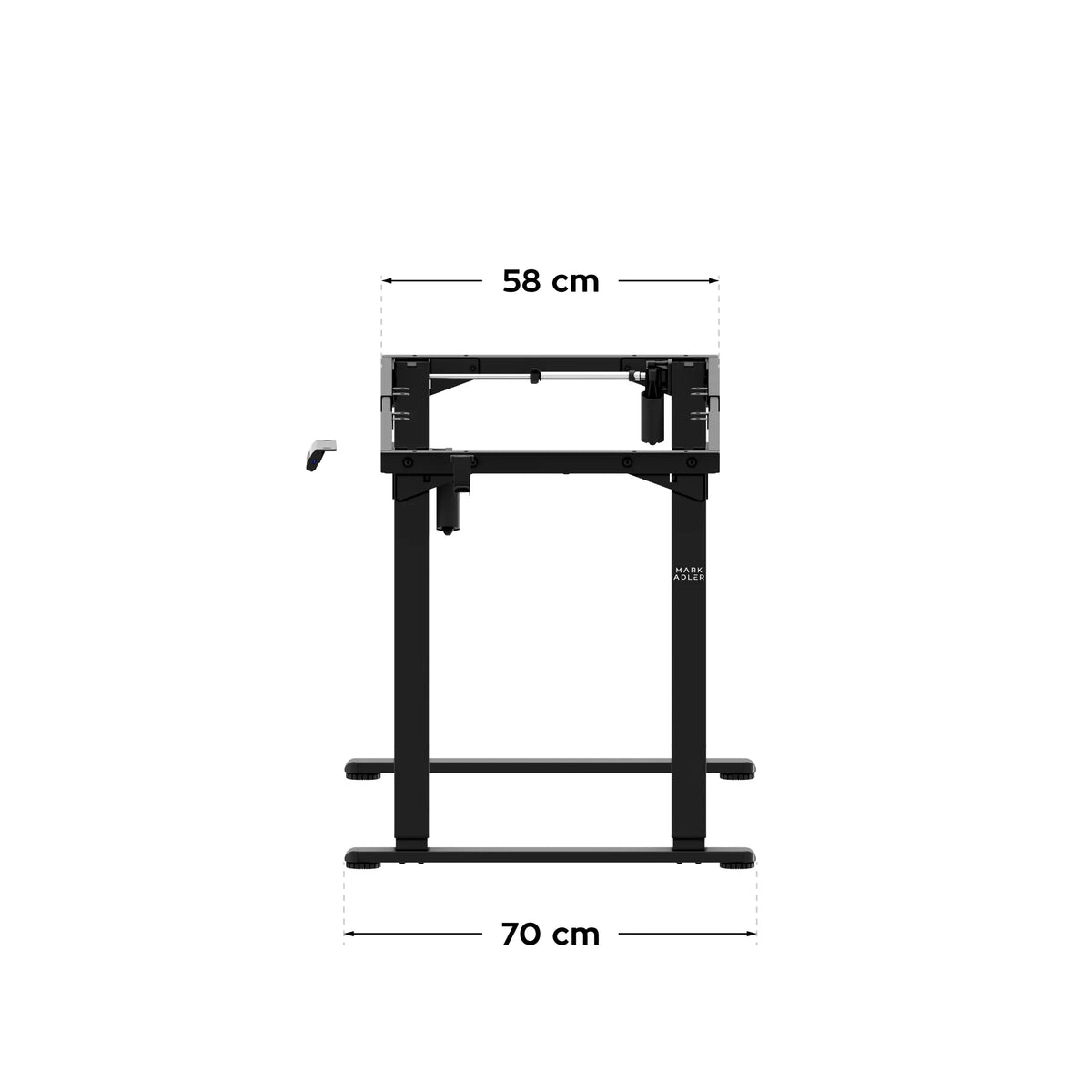 Mark Adler Xeno 5.0 Black dual-motor electric desk frame