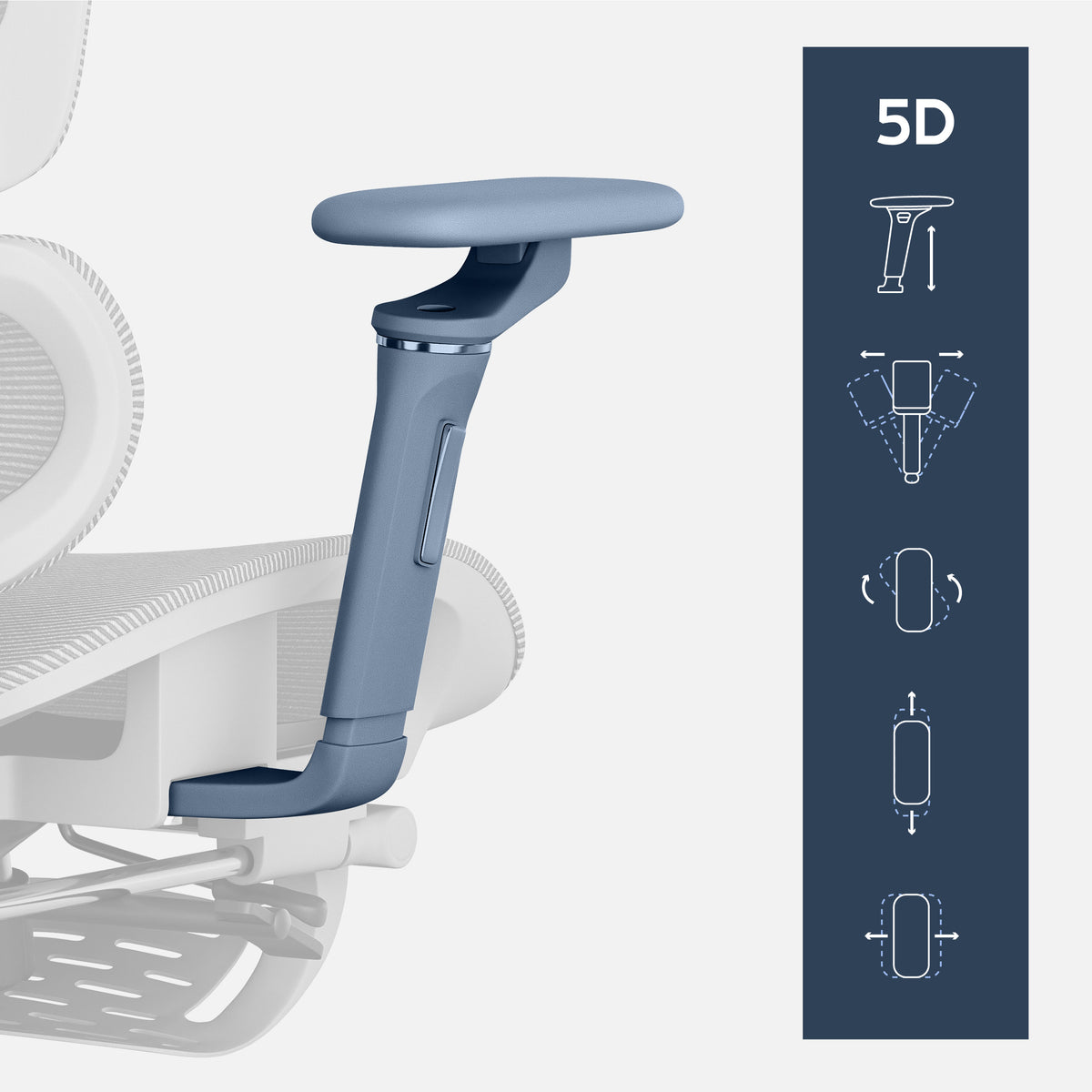 5D-adjustable armrests