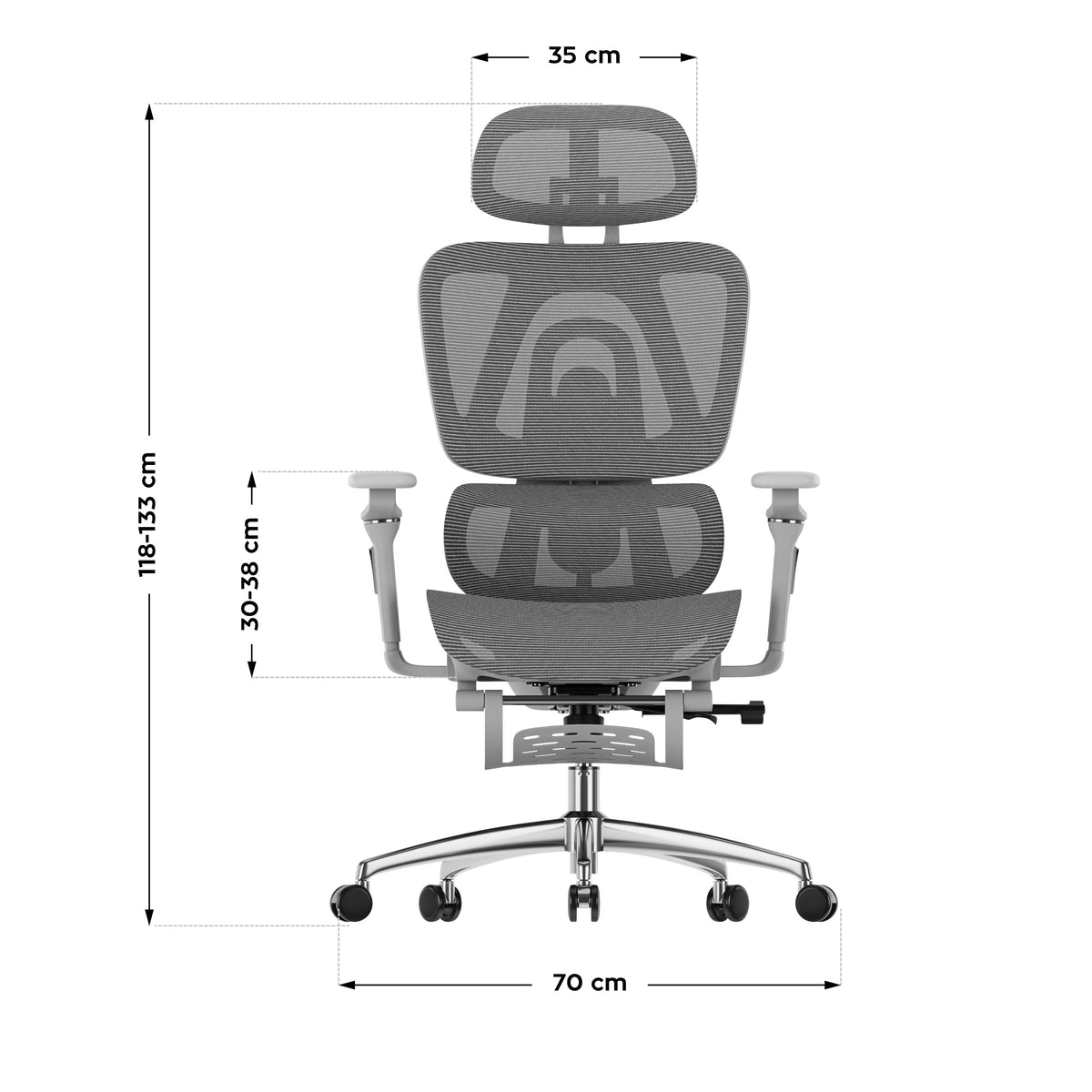 Mark Adler Expert 7.9 Grey Ergonomic Armchair