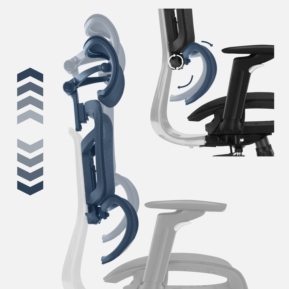 Adjustable backrest height