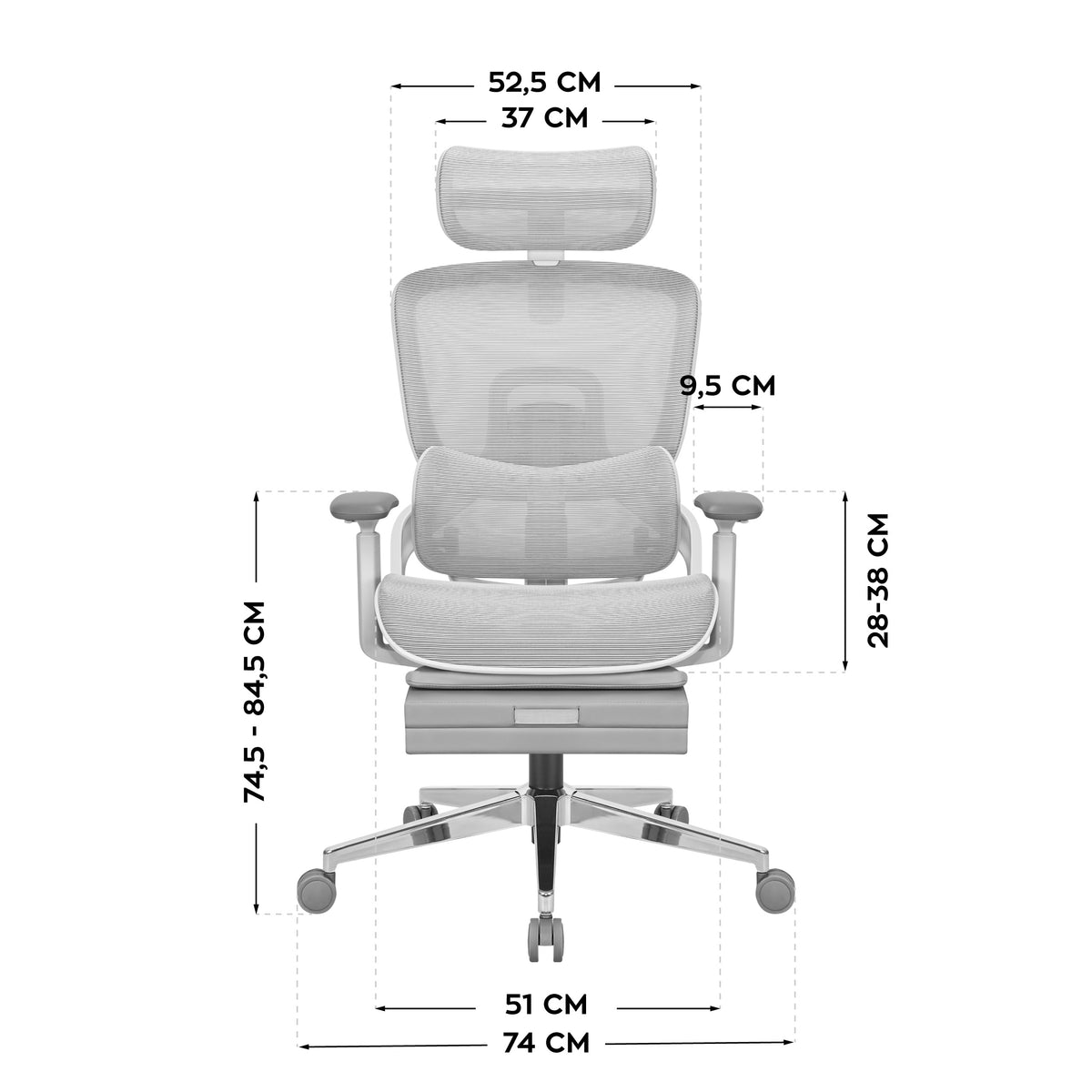 Mark Adler Expert 9.3 Grey Ergonomic Armchair