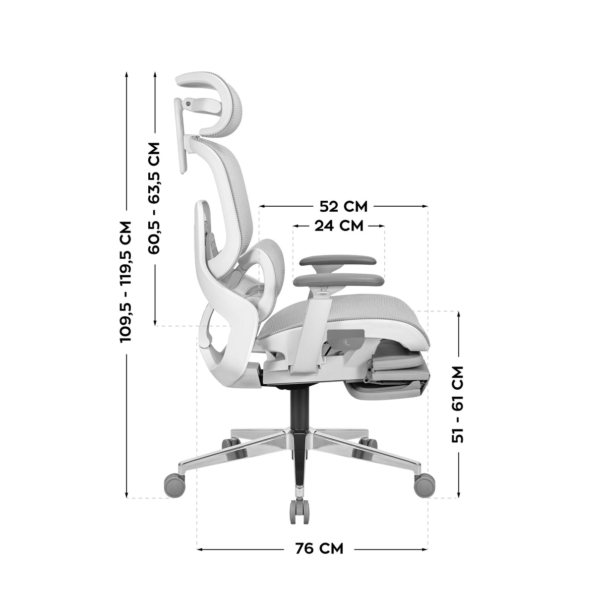 Mark Adler Expert 9.3 Grey Ergonomic Armchair