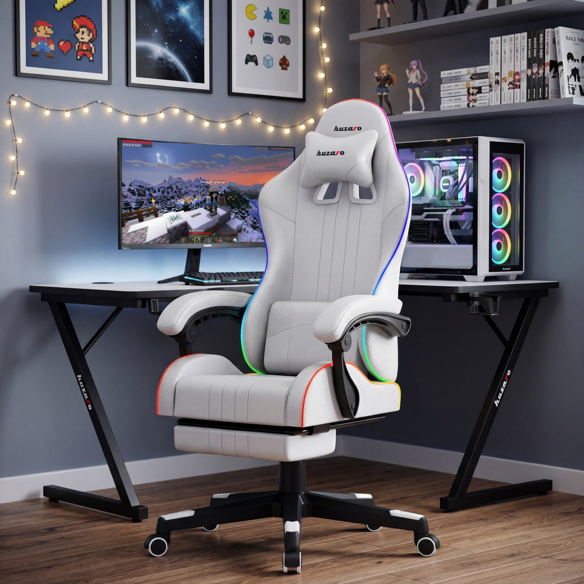 HUZARO Force 4.7 White RGB Gaming Chair