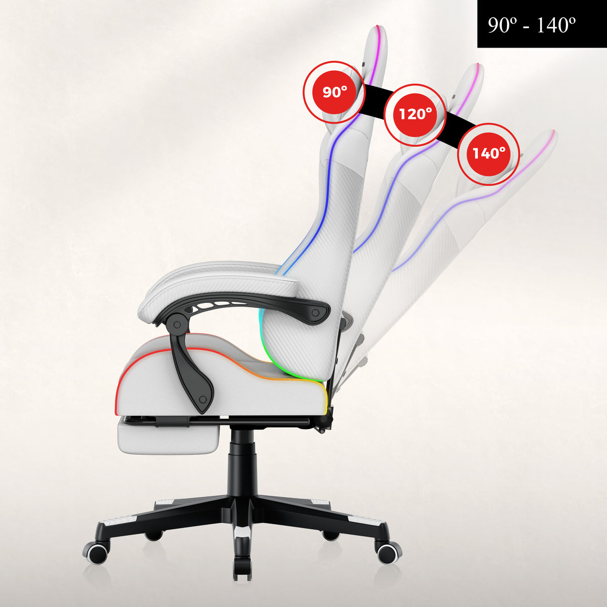HUZARO Force 4.7 White RGB Gaming Chair