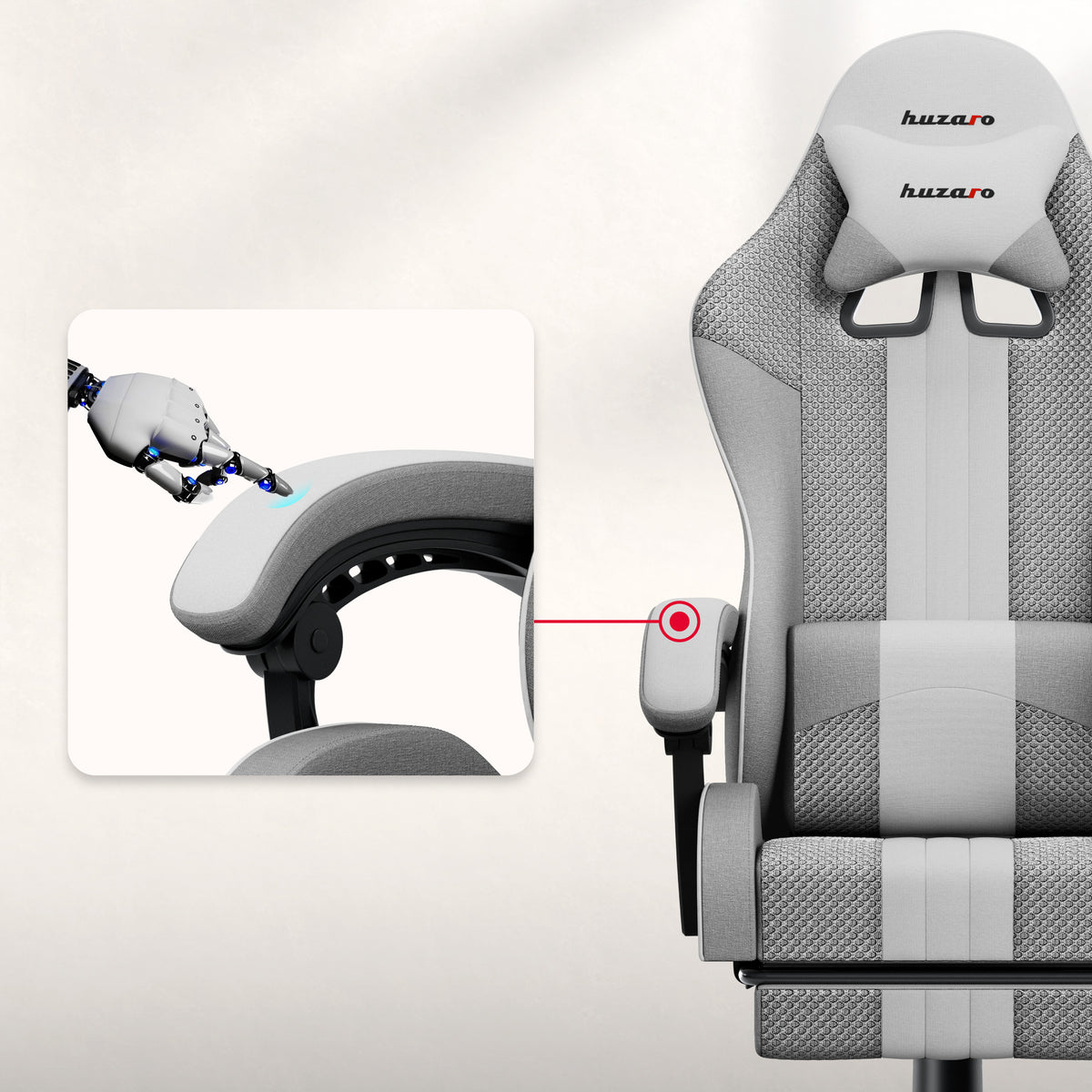 HUZARO Force 4.7 White Mesh Gaming Chair
