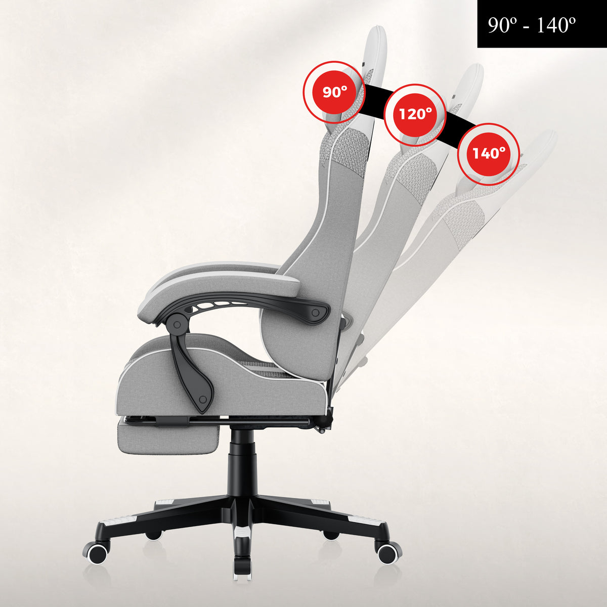 HUZARO Force 4.7 White Mesh Gaming Chair