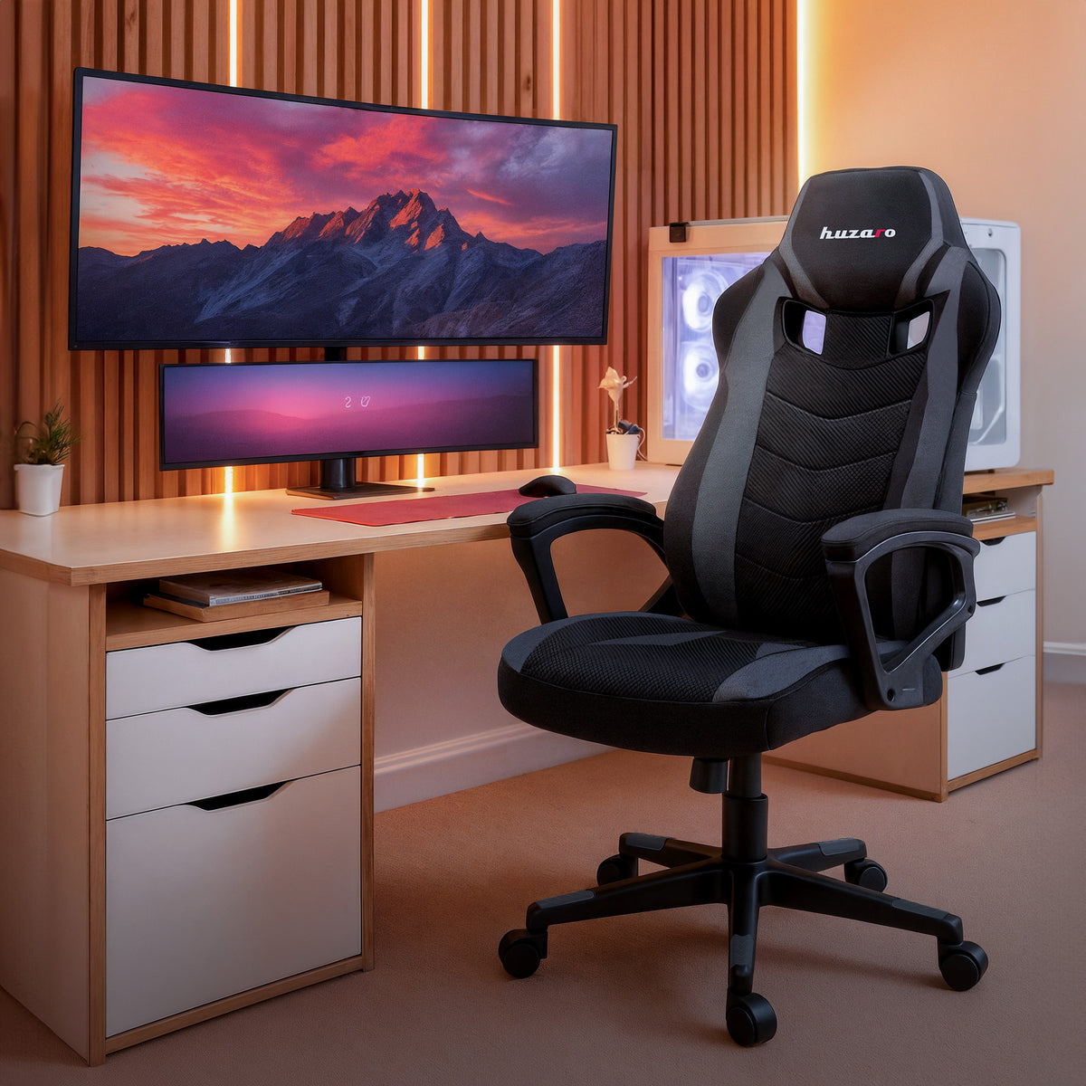 Huzaro FORCE 2.5 Grey Mesh Gaming Chair