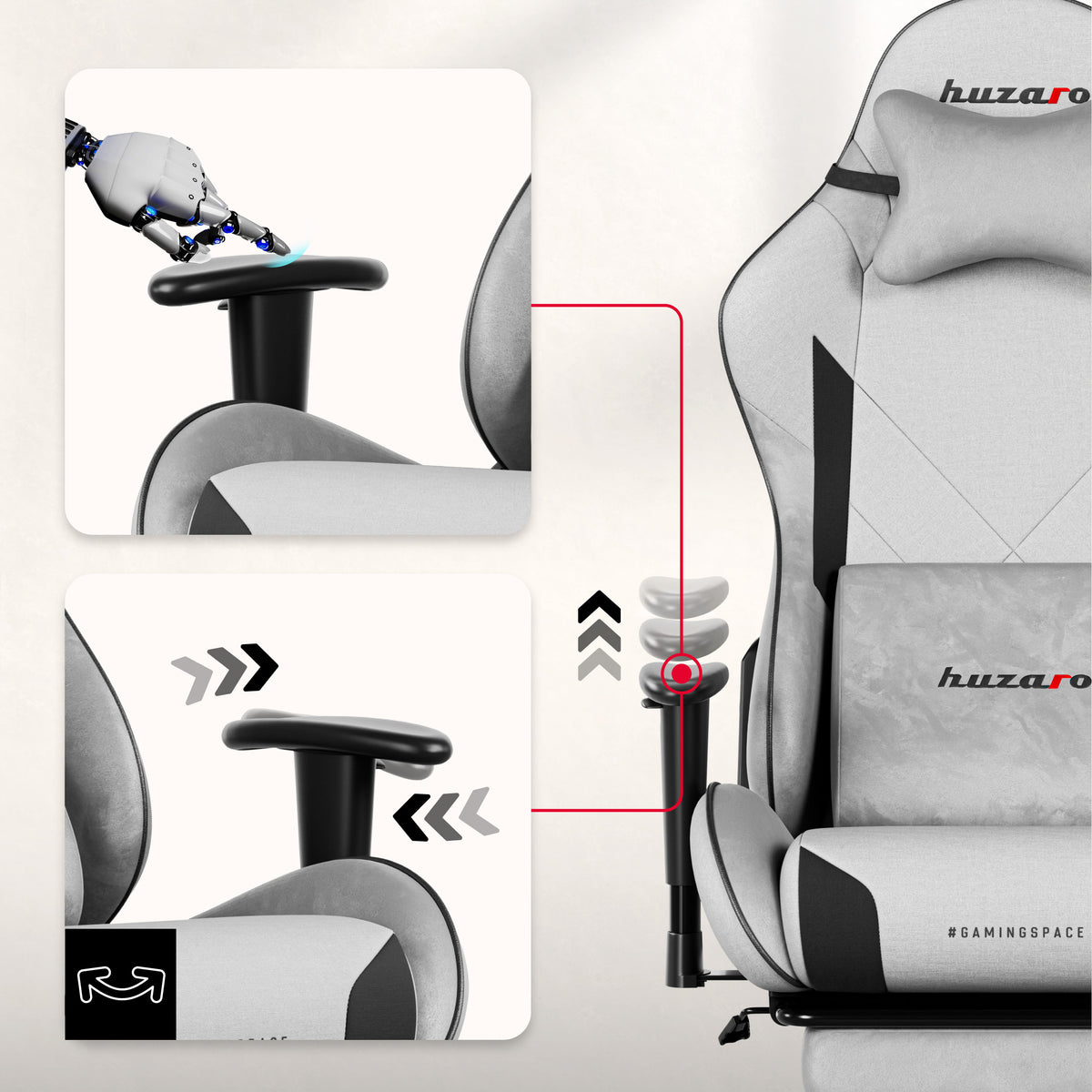 Huzaro Force 5.7 Grey gaming chair