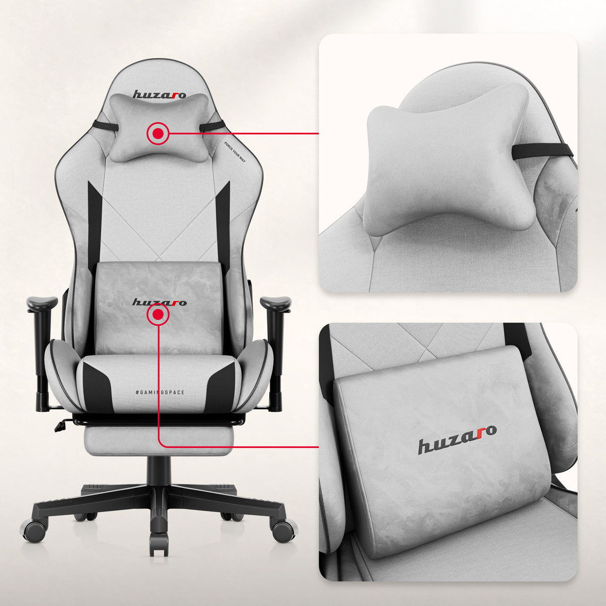 Huzaro Force 5.7 Grey gaming chair