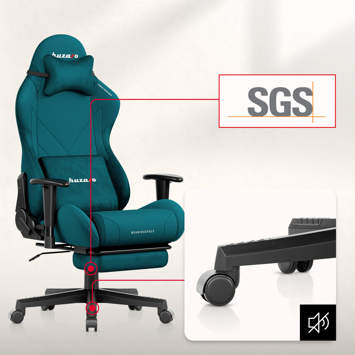 Huzaro Force 5.7 Teal gaming chair